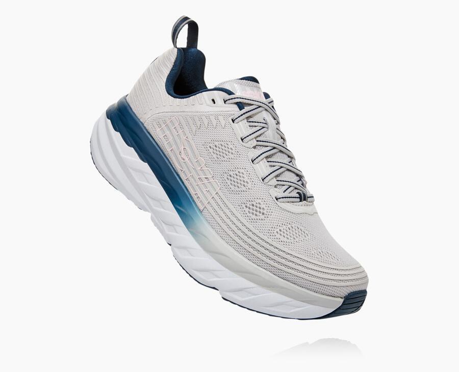 Hoka One One Yürüyüş Ayakkabısı Kadın Gri - Bondi 6 - GP1703428